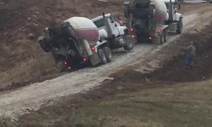 Cement Truck Tips and Falls