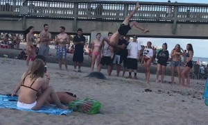 Backflip Fail on the Beach