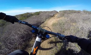 Speedy Cyclist Hauls Through California Hills