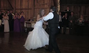 Bride and dad surprise wedding guests with amazing dance