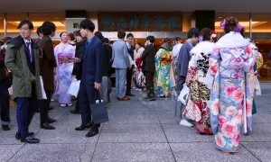 Japan's young adults celebrate Coming of Age Day with song and dance