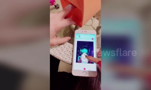 Future fashion? Woman in China shows how a 'nail printer' works