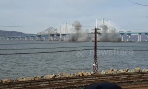 Explosion blasts Tappan Zee Bridge into Hudson River