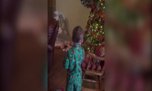 Kid has Cutest Reaction to Christmas Gift