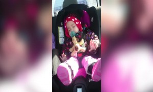 Sleeping Baby Just HAS to Groove to her Favorite Song