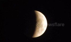 Skywatchers catch a glimpse of 2019's first super moon