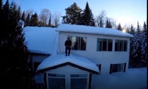 Drone captures boiling water freezing instantly in -24F/-31C weather