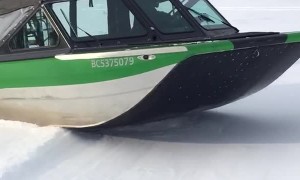 Airboat in the Snow