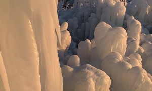 Incredible Ice Formations in Michigan