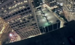 BASE Jump Ends With a Surprised Spectator