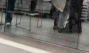 Man Performs Spiritual Cleansing on Woman in Train Station