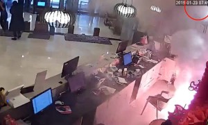 Electric scooter battery explodes while charging in Shanghai reception