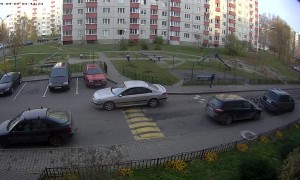 Clumsy Kid Crashes Bike and Flees