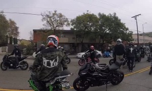 Rider Wrecks During Stunt Ride