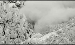 Massive avalanche narrowly misses village in Indian Himalayas
