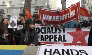 Pro-Maduro Marxists protest in favour of Venezuela's leader in London