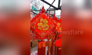 Huge variety of decorations being sold in run-up to Chinese New Year