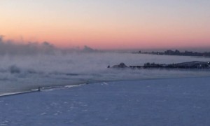 Polar vortex turns Lake Michigan into Siberia