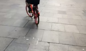 Hire Bike Wheelie Fail