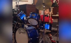2-year-old is already an incredible drummer
