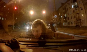 Man Pounds on Car After Getting Honked At