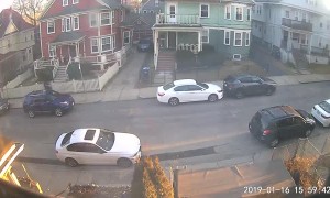 Mail Worker Tosses Mail at Houses