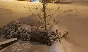 Creative Solution for a Car Stuck in Snow