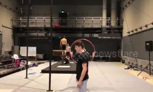 Insane backflip lands perfectly through tiny hoop