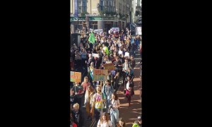 Brighton school kids walk out of class in climate protest