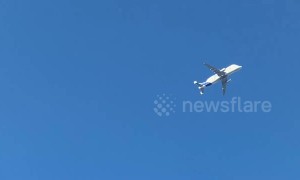 'Wow! Beluga Jet Airbus straight over the house!' Man spots whale-like plane fly over his home