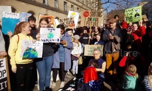 Anti-climate change school protests sweep Manchester