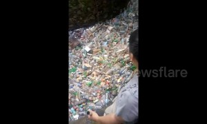 River of trash shows the insane scale of Indonesia's plastic pollution problem