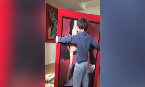 Crazy Boy Dances with a Picture