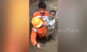 Indian boy rescued from 200-ft well after 16-hour ordeal