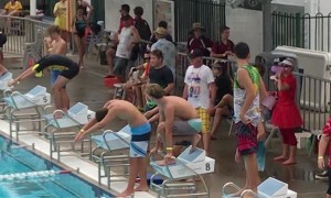 Swimming Relay Race Dive Bomb