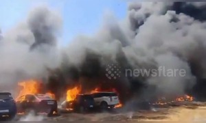 More than 100 cars, bikes ablaze at India airshow