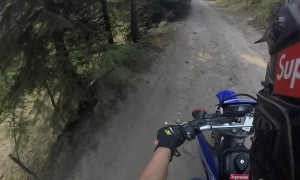 Man on Motorcycle Barely Avoids Mountain Lion