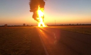 Fuel Tanker Goes Up in Flames