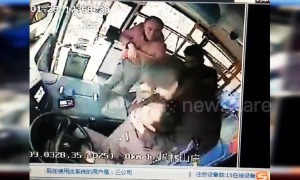 Chinese woman chokes driver with scarf after being made to stop smoking on bus