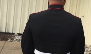 Marine Surprises Girlfriend at Work with Early Arrival