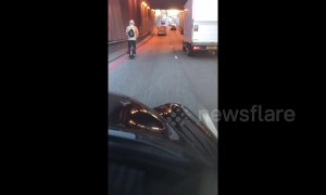 Man spotted riding one-wheeled hover-board on busy London carriageway
