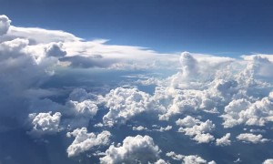 Airplane Views of a Passing Storm