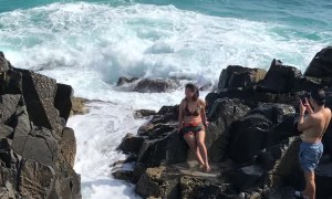 Wave Wrecks Seaside Photo Op