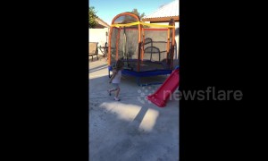 Parents buy child a trampoline only for her to run circles around it