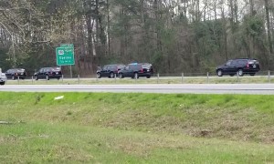 Crash Occurs While Presidential Motorcade Passes