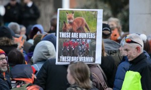 Hundreds march in London to call for enforcement of fox hunting ban