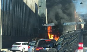 Burning Bus in Stockholm
