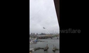 BA plane makes wobbly landing at London City airport amid Storm Gareth winds