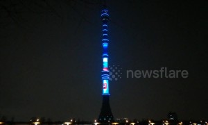 Lights out at Moscow tower for victims of New Zealand mosque shootings