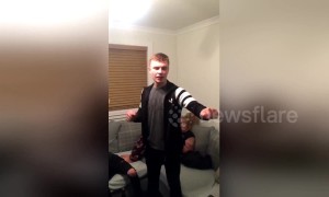 Lights out! Smashing sunday for Scottish boy when he breaks lamp